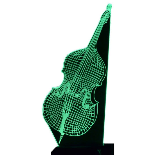 3-D Illusion Color-Changing Lamp, Upright Bass