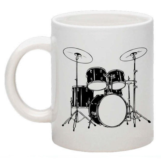 Mug, White - Drum Set