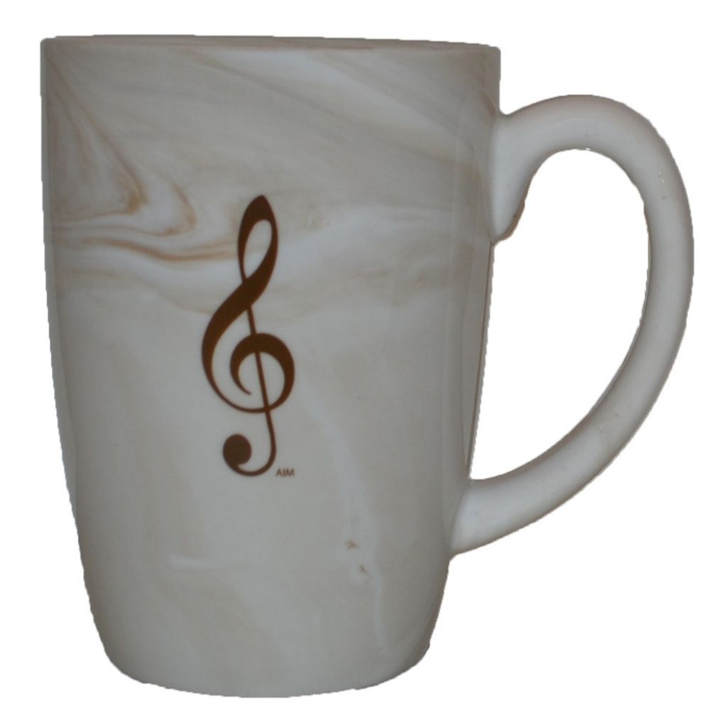 Mug, Marbled Treble Clef - Tan