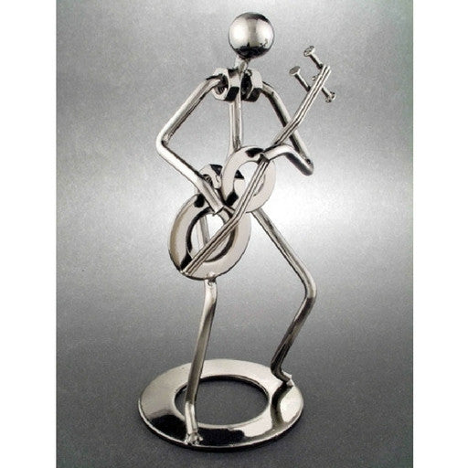 Metal Musician Sculpture, Guitarist Standing