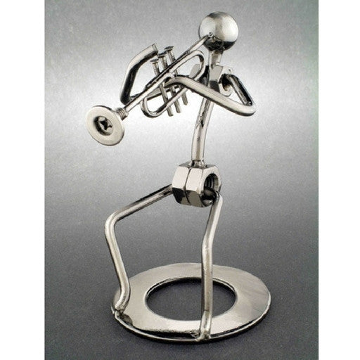 Metal Musician Sculpture, Trumpet Player