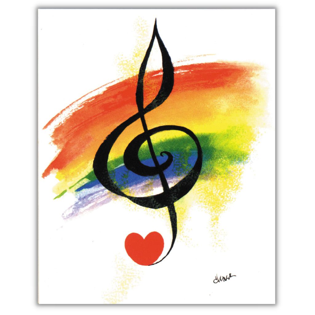 Notecards, Rainbow Treble Clef