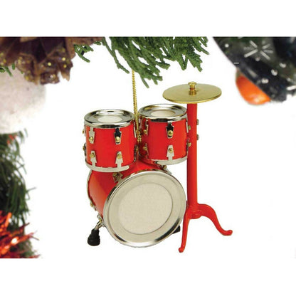 Drum Set Christmas Ornament, Red