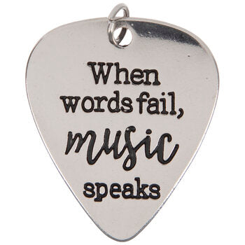 Pendant, Guitar Pick - Music Speaks