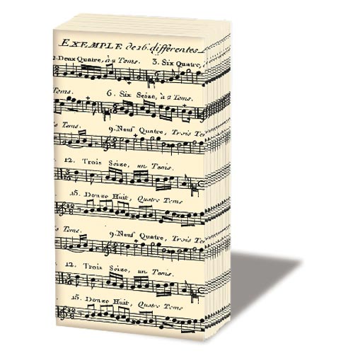 Pocket Tissues, Sheet Music, Black & Ivory