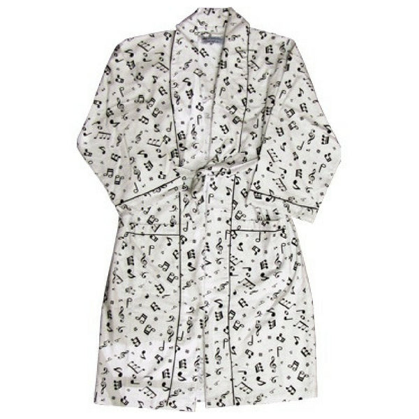 Music Notes Flannel Bath Robe