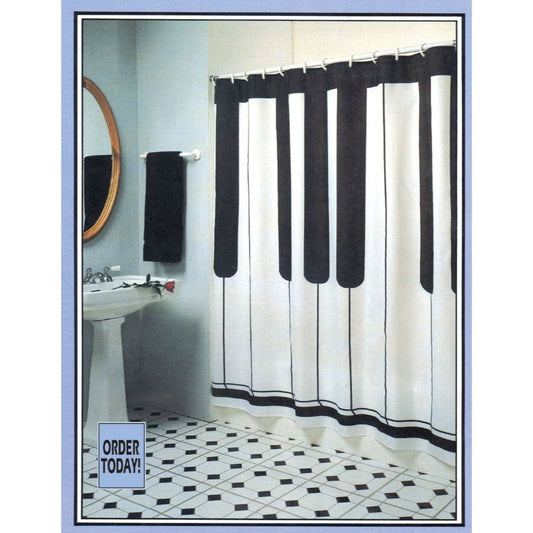 Shower Curtain, Piano Keyboard