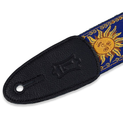 Guitar Strap, Levy's, Woven Sun on Blue