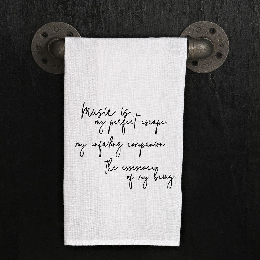 Music Hand Towel, Music is my Perfect Escape