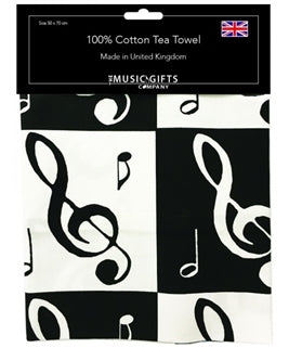 Tea Towel - Treble Clef Checkerboard