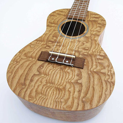 Eddy Finn EF-ASH-N Concert Ukulele, Quilted Ash