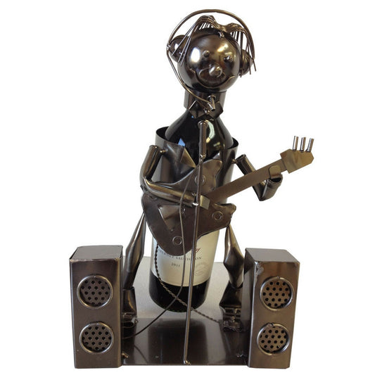 Wine Bottle Holder, Singer with Guitar